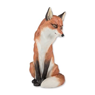 Royal Worcester by Doris Lindner Bone China Figurine, Seated Fox 2993