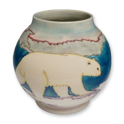Moorcroft Pottery Polar Bear Vase