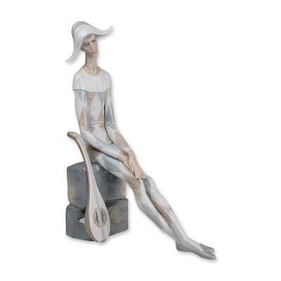 Lladro Porcelain Figurine, Sad Harlequin 01004558