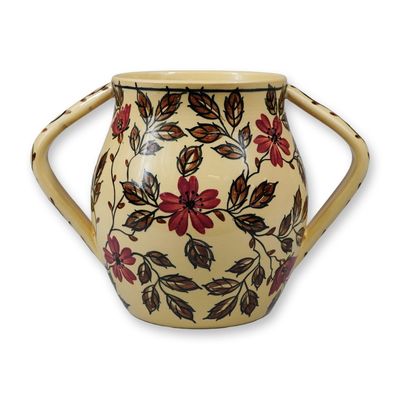 A Wedgwood Caneware Two-Handled Jug Decorated by Stella Star Wedgwood, dated 1931