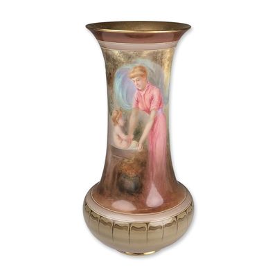 Doulton Burslem by John P. Hewitt Luscian Ware Vase, The Bath
