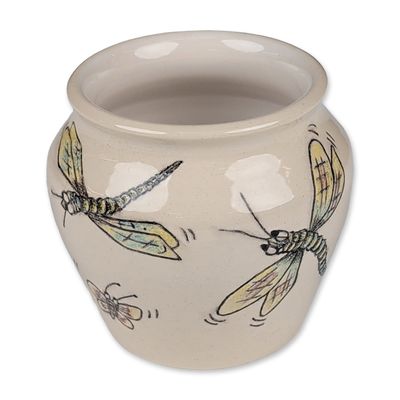 Andrew Hull Stoneware Small Vase, Bugs M3