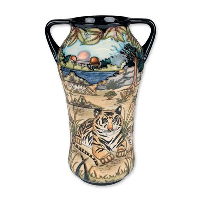 Moorcroft Pottery by Sian Leeper Twin-Handle Vase, Wild Grace