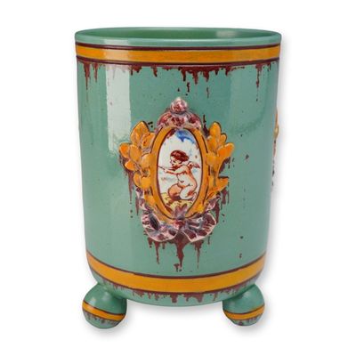Wedgwood Majolica Footed Cachepot, circa 1870