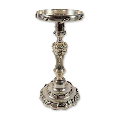 Victorian Style Silver-Toned Pricket Candlestick