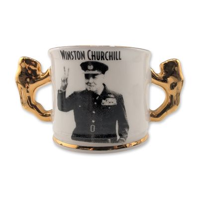 Royal Doulton Porcelain Winston Churchill Miniature Loving Cup