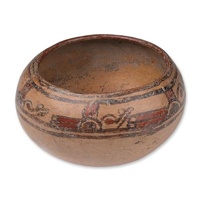 Pre-Columbian Polychrome Ceramic Bowl