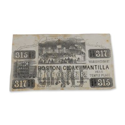 Grant and Co. 19th-Century Boston Paper Advertising Handbill