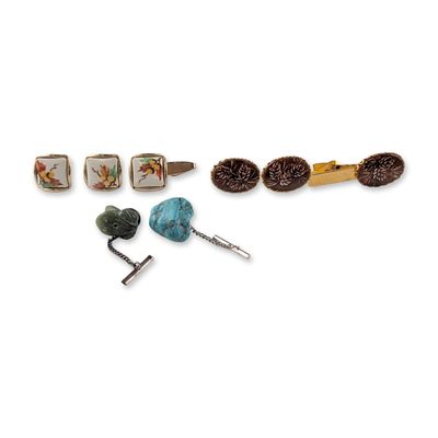 8pc Collection of Vintage Men's Accessories - Cufflinks, Tie Pins and Tie Clips