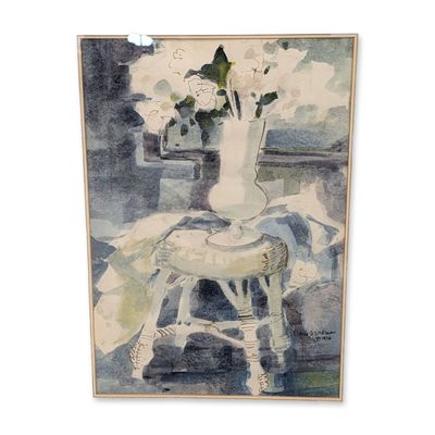 Eloise R. Gardiner (American 20th-21st century) Multimedia on Paper, Still Life, Signed