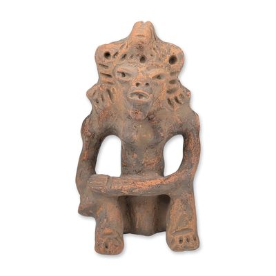 Pre-Columbian Ceramic Seated Figurine