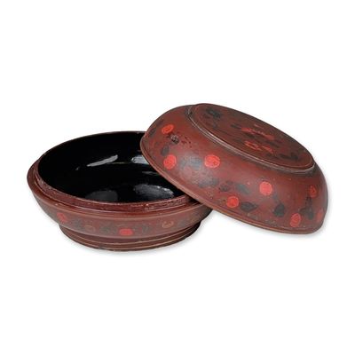 Red and Black Lacquer Lidded Box