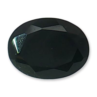 Faceted Oval Black Iolite Gemstone