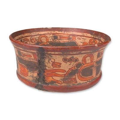 Pre-Columbian Polychrome Pottery Bowl