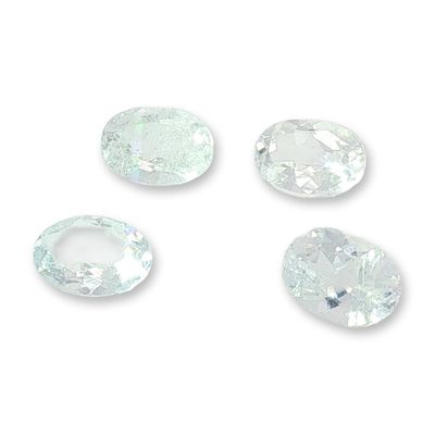 4pc Collection of Loose White Topaz Gemstones