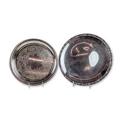 2pc Wm. Rogers Silver-Plated Serving Trays