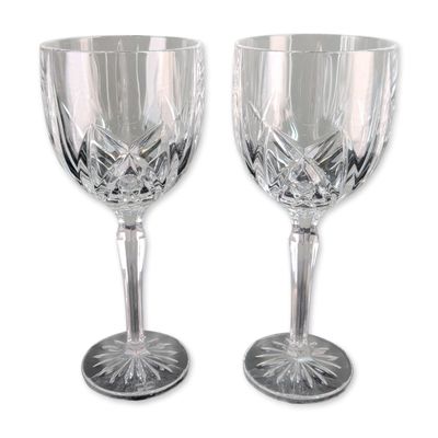 Pair of Waterford Marquis Brookside Crystal Water Goblets