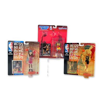 3pc Kenner and Mattel NBA Action Figures