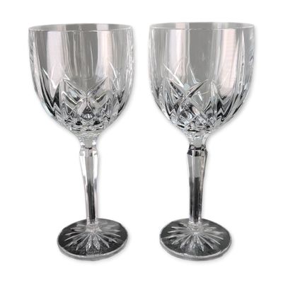 Pair of Marquis by Waterford Brookside Wine Goblets