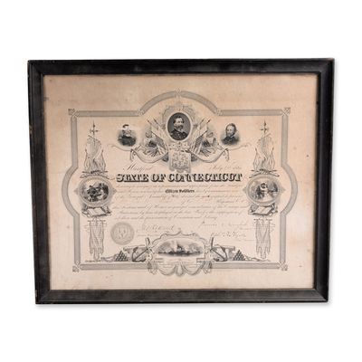 State of Connecticut Commemorative Civil War Testimonial of Honor