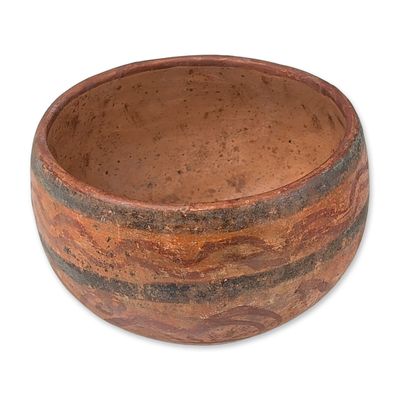 Pre-Columbian Polychrome Earthenware Bowl