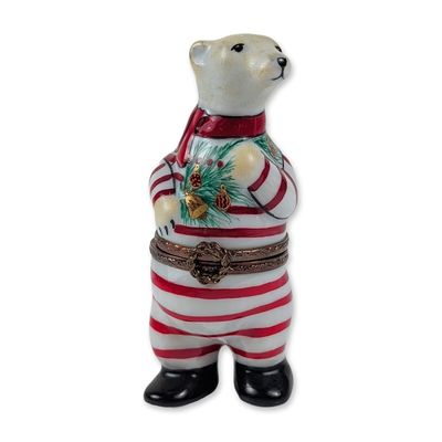 Limoges Porcelain Polar Bear Trinket Box