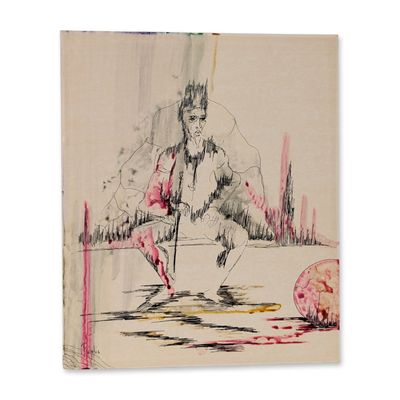 Sonia Risolia (American 1926-2002) Mixed Media on Paper Board, Signed