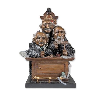 Charles Bragg (American, 1931-2017), Court of Appeals Bronze Sculpture