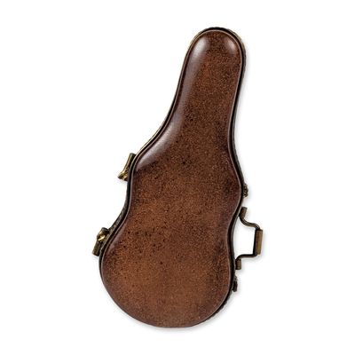 La Gloriette Limoges Porcelain Miniature Violin and Case