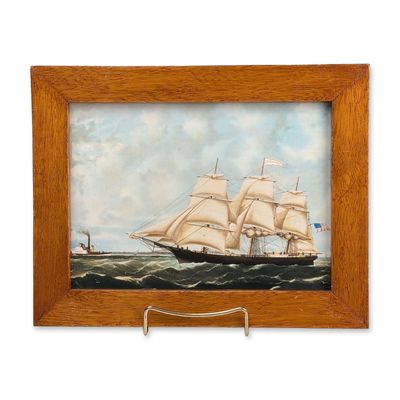 Wedgwood of Etruria & Barlaston Framed Porcelain Nautical Tile, Golden West