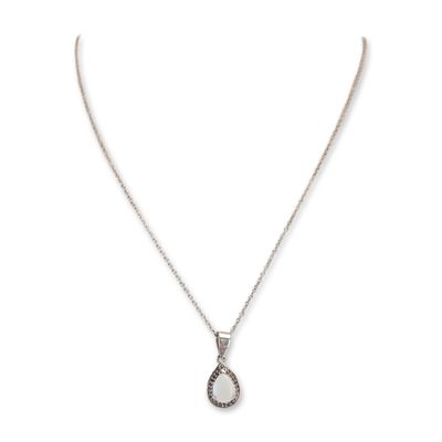Sterling Silver Teardrop Pendant Necklace