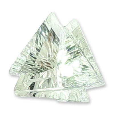 Triangle Cut Pale Green Quartz Gemstone