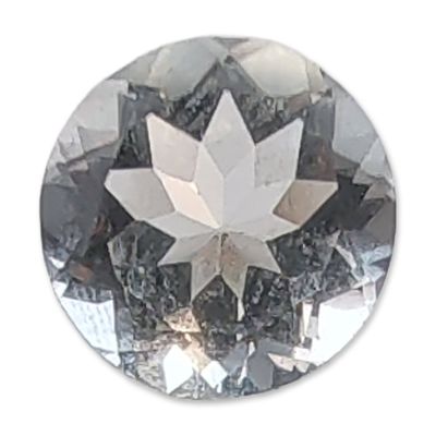 Faceted Round Colorless Gemstone