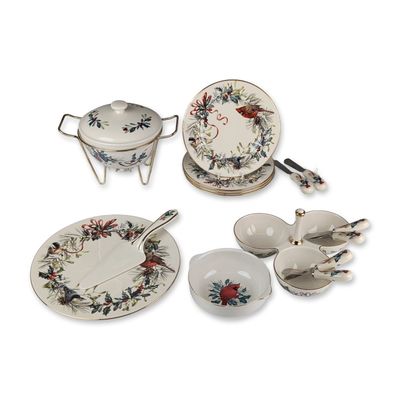 15pc Lenox Porcelain Tableware Set, Winter Greetings