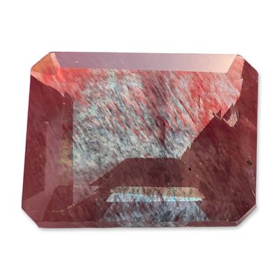 Bicolor Oregon Sunstone Emerald Cut Gemstone