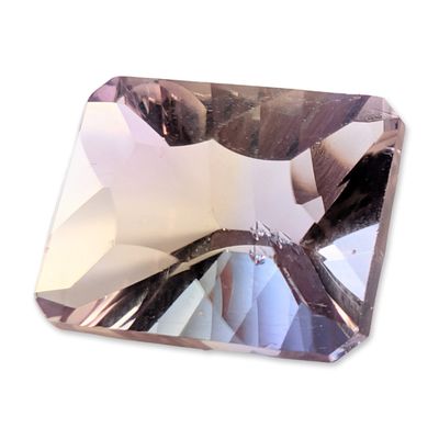 Bicolor Ametrine Rectangular Fancy Cut Gemstone