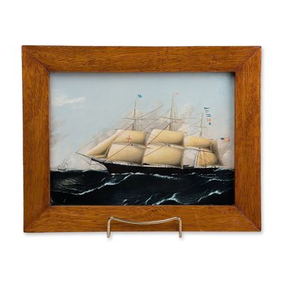 Wedgwood of Etruria & Barlaston Framed Porcelain Nautical Tile, Dreadnought