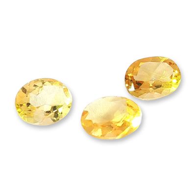 3pc Oval Citrine Gemstones