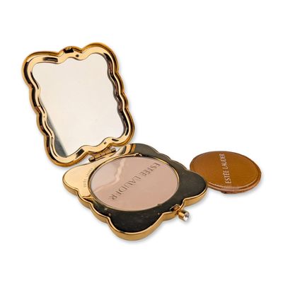 Estee Lauder Golden Sagittarius Gold-Tone Powder Compact