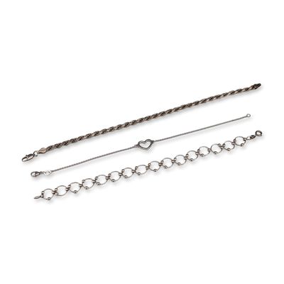 3pc Sterling Silver Bracelets