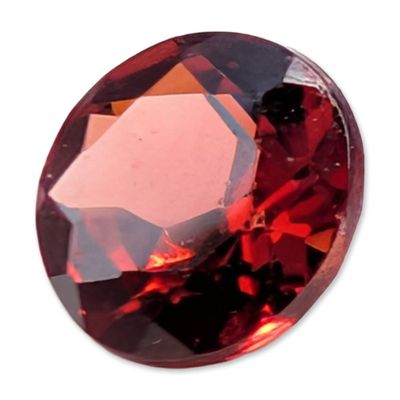 Round Brilliant Cut Red Garnet Gemstone