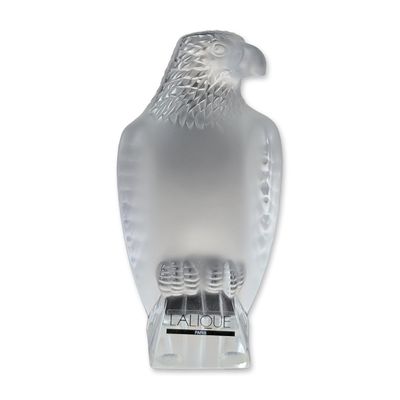 Lalique France Frosted Crystal Eagle Paperweight