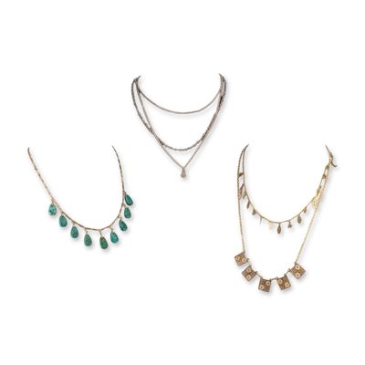 5pc Assortment of Contemporary Sterling Silver Fashion Necklaces