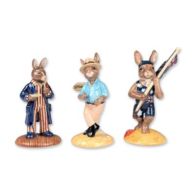 3pc Royal Doulton Limited Edition Bunnykins Figurines