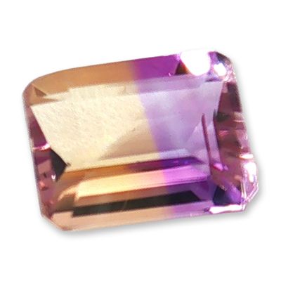 Rectangular Step Cut Bi-Color Ametrine Loose Gemstone