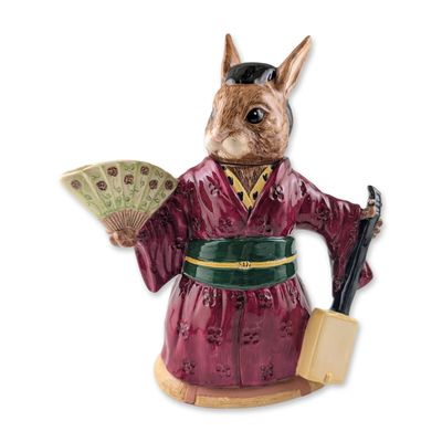 Royal Doulton Bunnykins Prototype Design Original Sample Teapot, Geisha Girl D7126