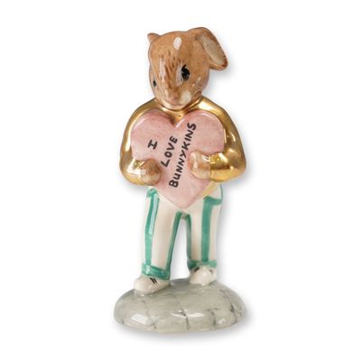 Royal Doulton Bunnykins Gold Colorway Figurine, Sweetheart DB174