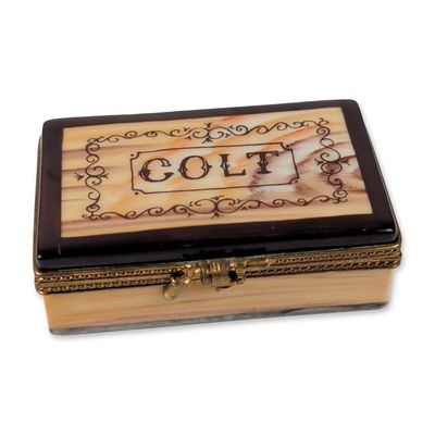 Limoges Peint Main Colt Porcelain Box