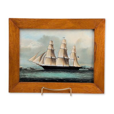 Wedgwood of Etruria & Barlaston Framed Porcelain Nautical Tile, Sea Witch