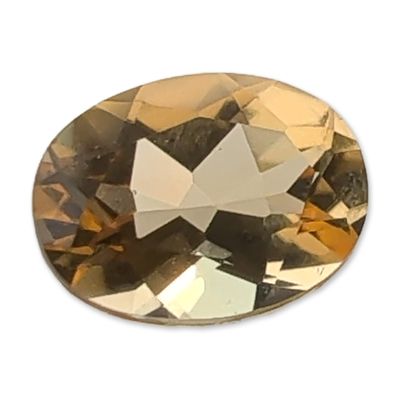 Oval Faceted Yellow Citrine Gemstone